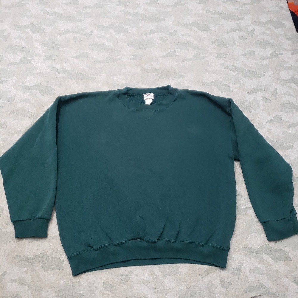 Vintage Pro Spirit Sweatshirt Mens XL Green Pullover Made In USA Crew Neck